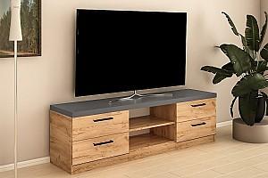 Tumba pentru televizor PS TBZ-180 (1.8 m) Stejar Auriu / Grafit Gri