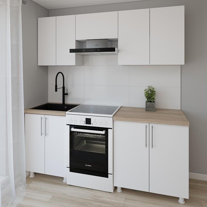 Set mobila bucatarie Smartex K1 200 cm Alb