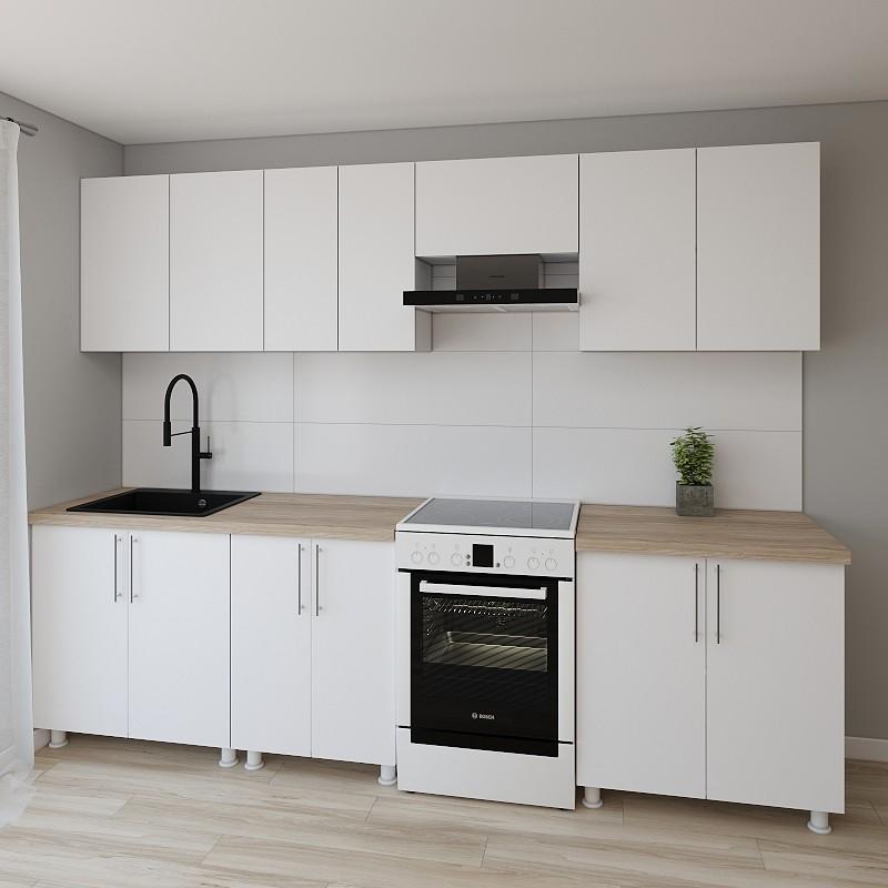 Set mobila bucatarie Smartex K1 280 cm Alb