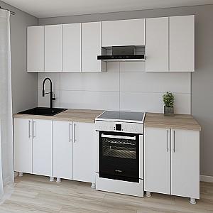 Set mobila bucatarie Smartex K1 240 cm Alb