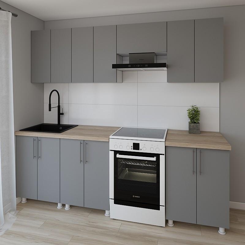 Set mobila bucatarie Smartex K1 240 cm Grafit