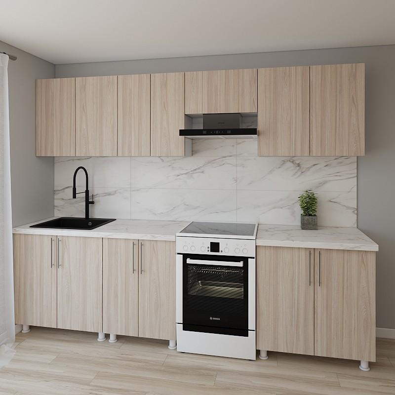 Set mobila bucatarie Smartex K1 280 cm Stejar Deschis