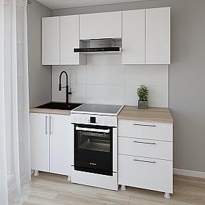 Set mobila bucatarie Smartex K2 180 cm Alb