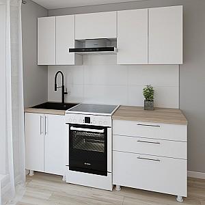 Set mobila bucatarie Smartex K2 200 cm Alb