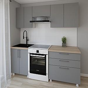 Set mobila bucatarie Smartex K2 200 cm Grafit