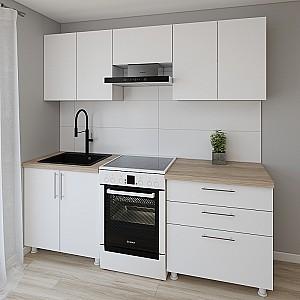 Set mobila bucatarie Smartex K2 220 cm Alb