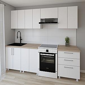 Set mobila bucatarie Smartex K2 240 cm Alb