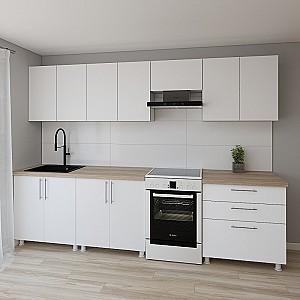 Set mobila bucatarie Smartex K2 300 cm Alb