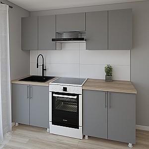 Set mobila bucatarie Smartex K1 220 cm Grafit