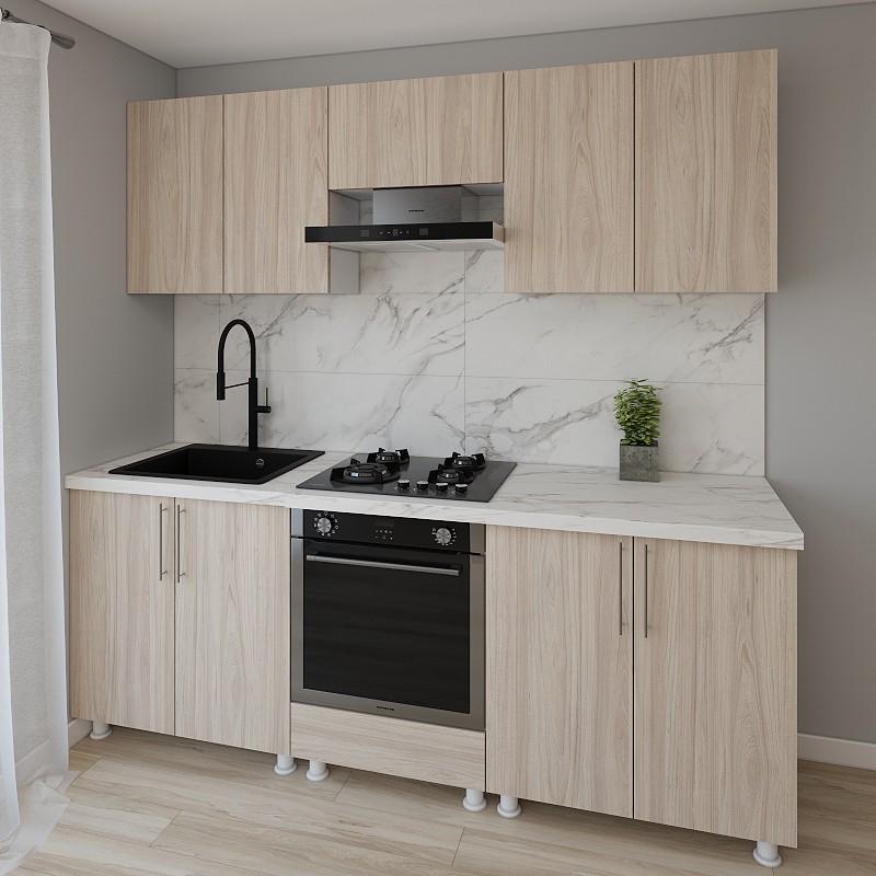 Set mobila bucatarie Smartex K3 220 cm Stejar Deschis
