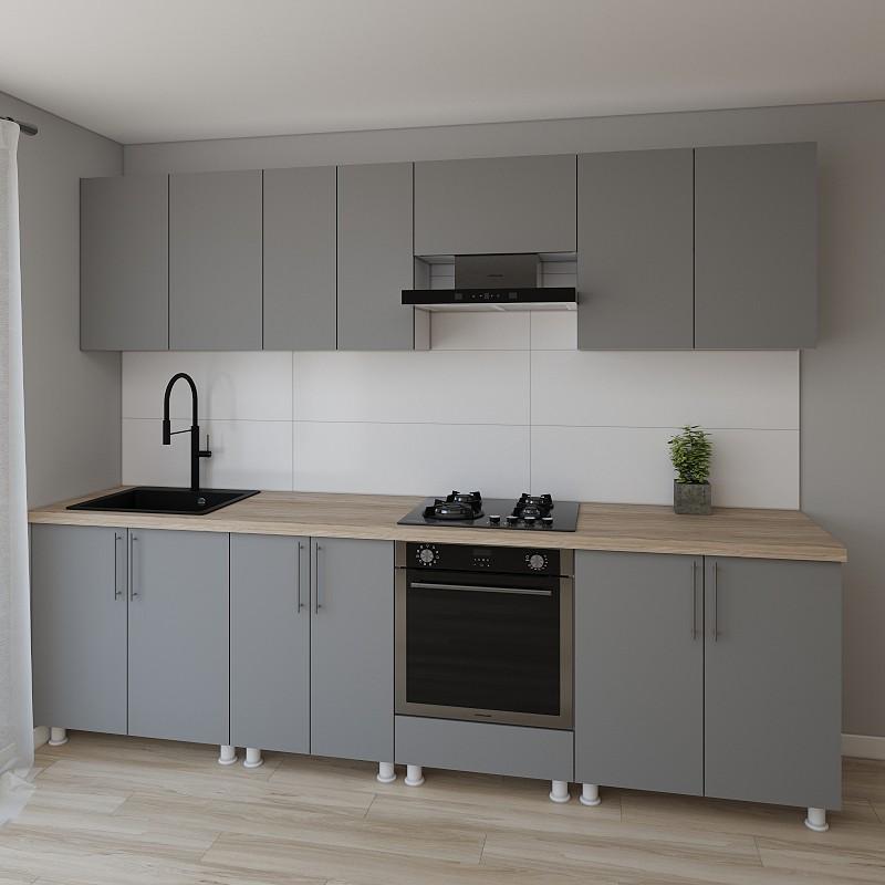 Set mobila bucatarie Smartex K3 280 cm Grafit