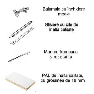 Set mobila bucatarie Smartex K3 300 cm Alb