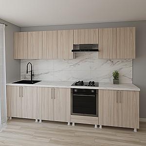 Set mobila bucatarie Smartex K3 300 cm Stejar Deschis