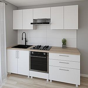 Set mobila bucatarie Smartex K4 220 cm Alb