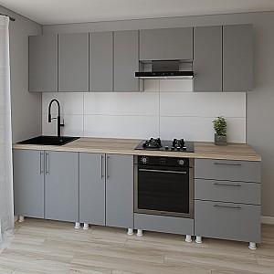 Set mobila bucatarie Smartex K4 260 cm Grafit