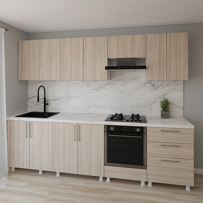 Set mobila bucatarie Smartex K4 280 cm Stejar Deschis