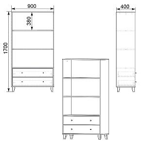 Etajera KompaniT KSH-26 Atelie deschis (Gri)