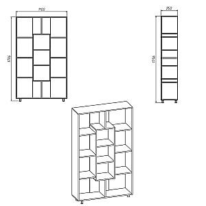 Etajera KompaniT KSH-4 Atelie deschis (Gri)