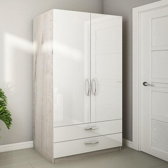 Dulap PS SX-120 (2 sert.) Stejar Cortona / Alb