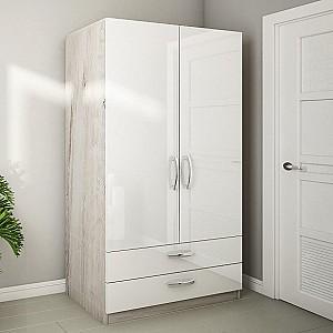 Dulap PS SX-120 (2 sert.) Stejar Cortona / Alb