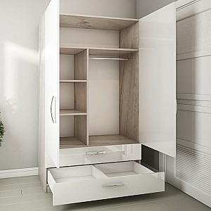 Dulap PS SX-120 (2 sert.) Stejar Cortona / Alb