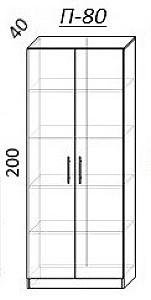 Dulap PS PY-80 Gri / Gri Deschis