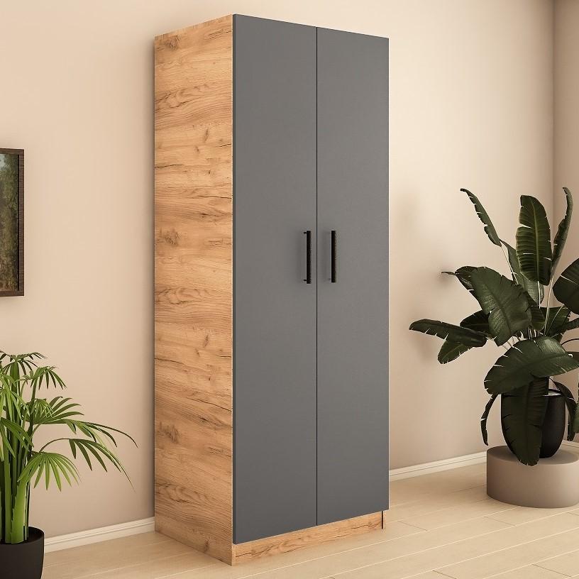 Dulap PS SZ-80 Stejar Auriu / Grafit Gri