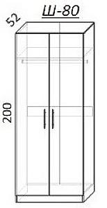 Dulap PS SZ-80 Stejar Auriu / Grafit Gri