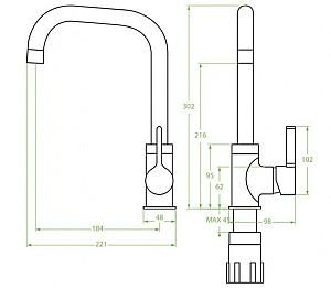Robinet bucatarie Backer LENA Granit Bej