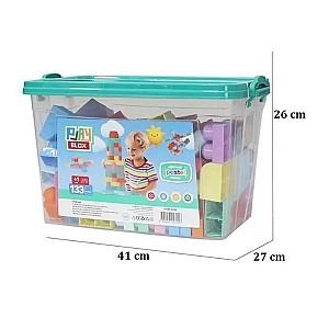 Constructor Play Toys Galeata cu blocuri pastel Play Blox 133 piese (3158)