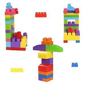 Constructor Play Toys Galeata cu blocuri stralucitoare Play Blox 133 piese