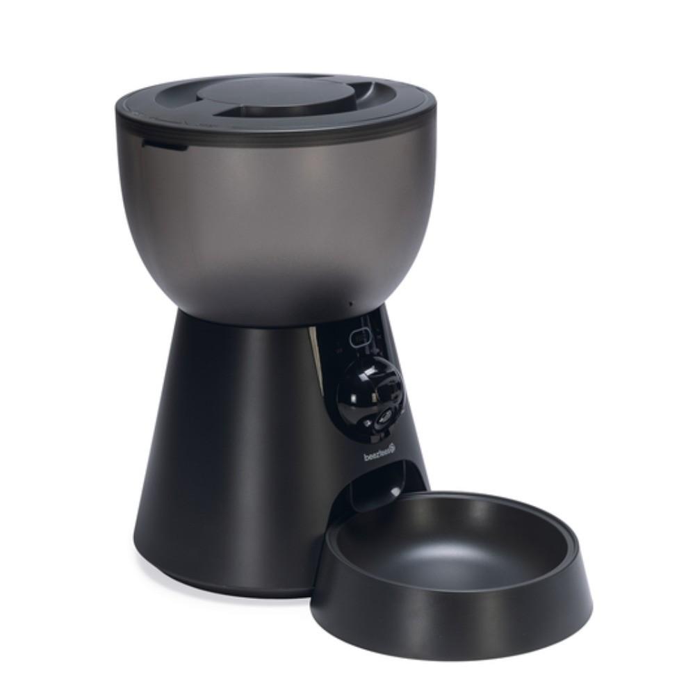 Bol de hrana pentru pisici Beeztees Smart Feeder Cam Anthracite 22x36x32 cm