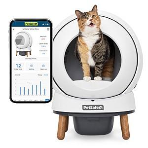 Litiera acoperita pentru pisici PetSafe ScoopFree SMARTSPIN AUTO LITTER BOX