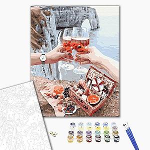 Tablou pe numere BrushMe Mic dejun pe stanca (fara cutie)