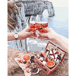 Tablou pe numere BrushMe Mic dejun pe stanca (fara cutie)