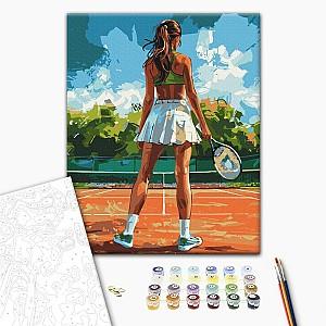 Tablou pe numere BrushMe Jucatoare de tenis (fara cutie)