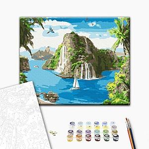 Tablou pe numere BrushMe Port tropical (fara cutie)