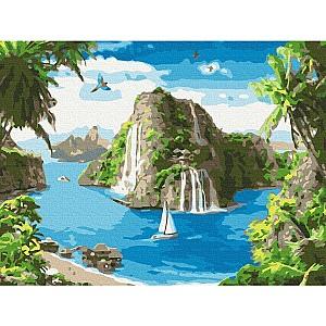 Tablou pe numere BrushMe Port tropical (fara cutie)