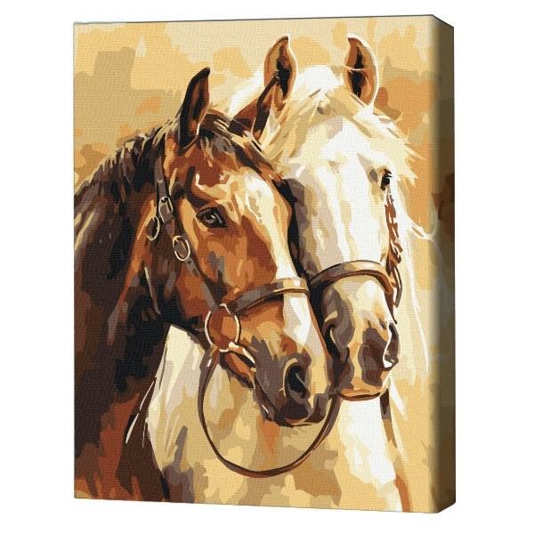 Tablou pe numere BrushMe Cai nobili (fara cutie) 30x40 cm