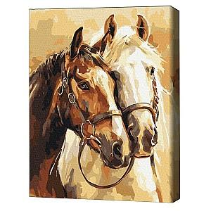 Tablou pe numere BrushMe Cai nobili (fara cutie) 30x40 cm