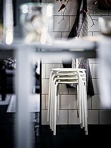Taburet IKEA Marius 45cm Alb