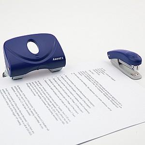 Perforator Axent Welle-2, 20 coli, albastru, 3820-02-A