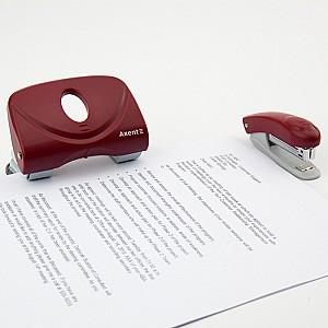 Perforator Axent Welle-2, 20 coli, roșu, 3820-06-A