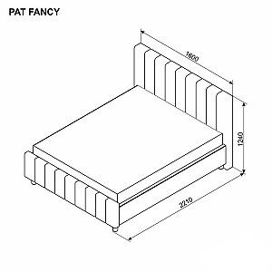 Pat Ambianta Fancy 1.4 m Verde, tapitat, de 2 persoane
