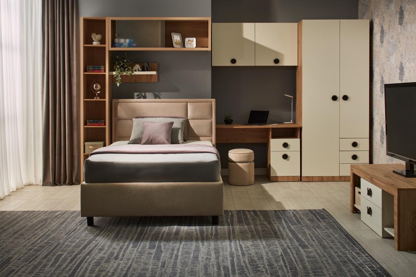 Set dormitor Ambianta Amigo Nr.2 Artisan/Crem