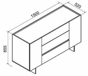 Set dormitor Ambianta Kosmo Artisan/Crem