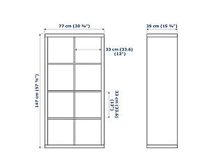 Etajera IKEA Kallax / Lack black-brown (+2 polițe)