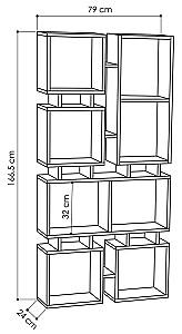 Etajera DECO Rail Sapphire Oak