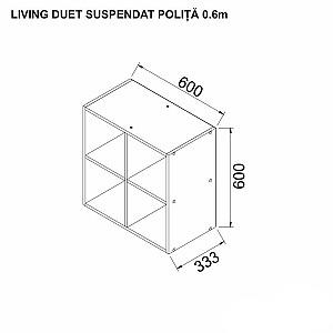 Etajera Ambianta Duet 0.6 m (Bardolino)
