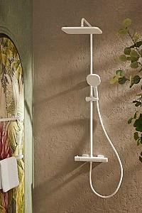 Set de duș Armatura Malaga Termostatic PVD Alb